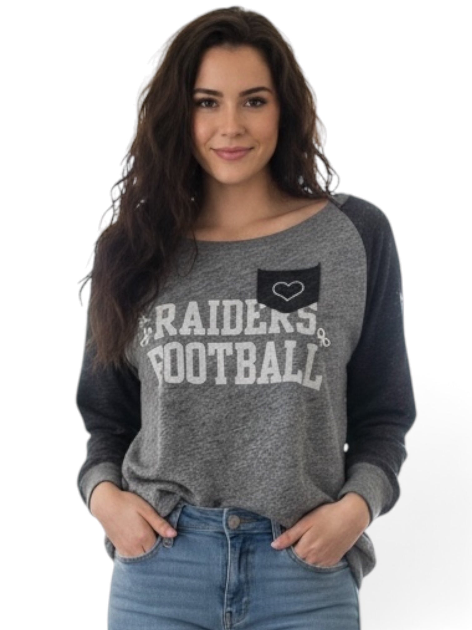 Raiders Embellished 3/4 Sleeve